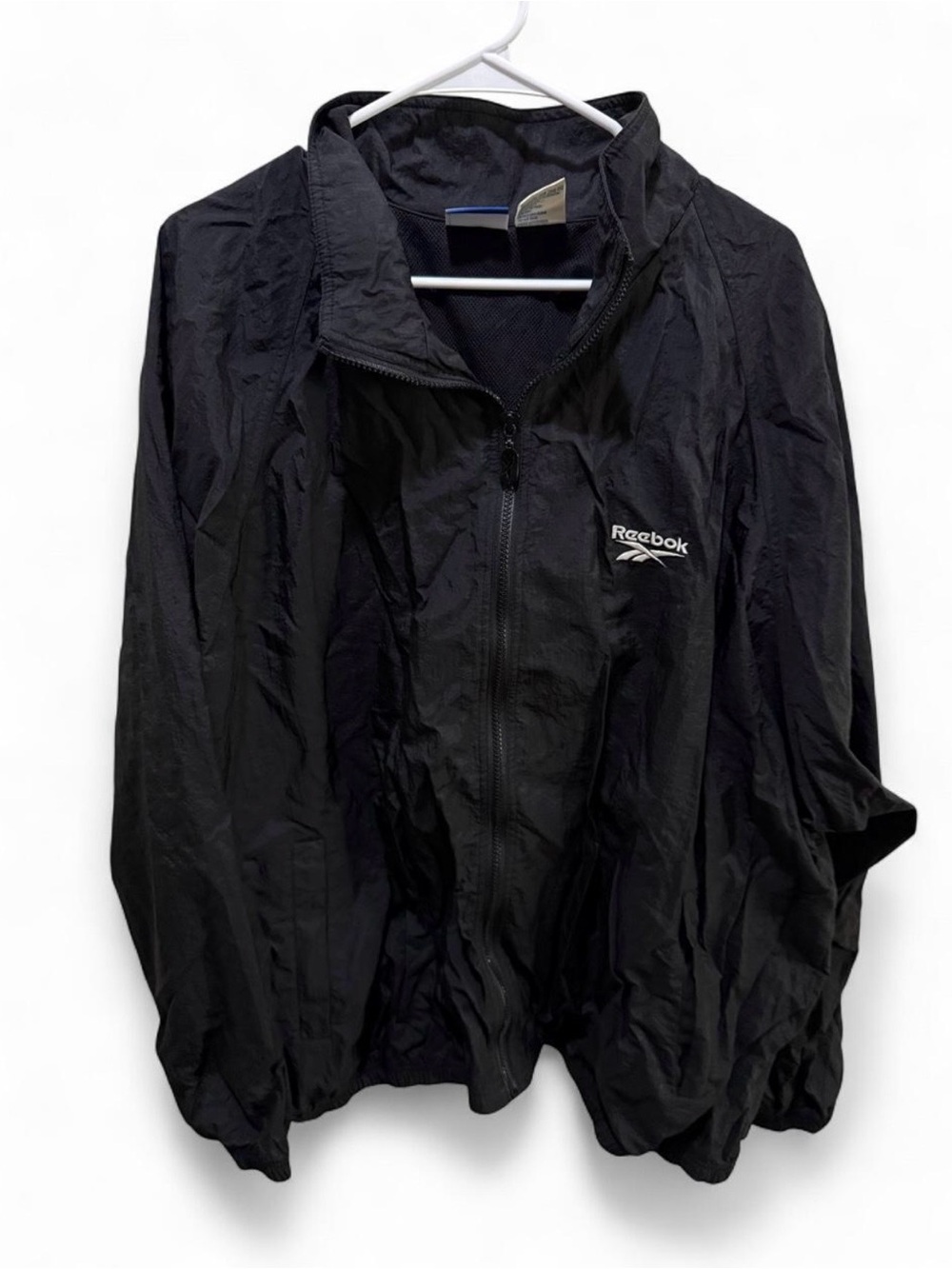 Vintage Reebok Hooded Zip Up Windbreaker Jacket